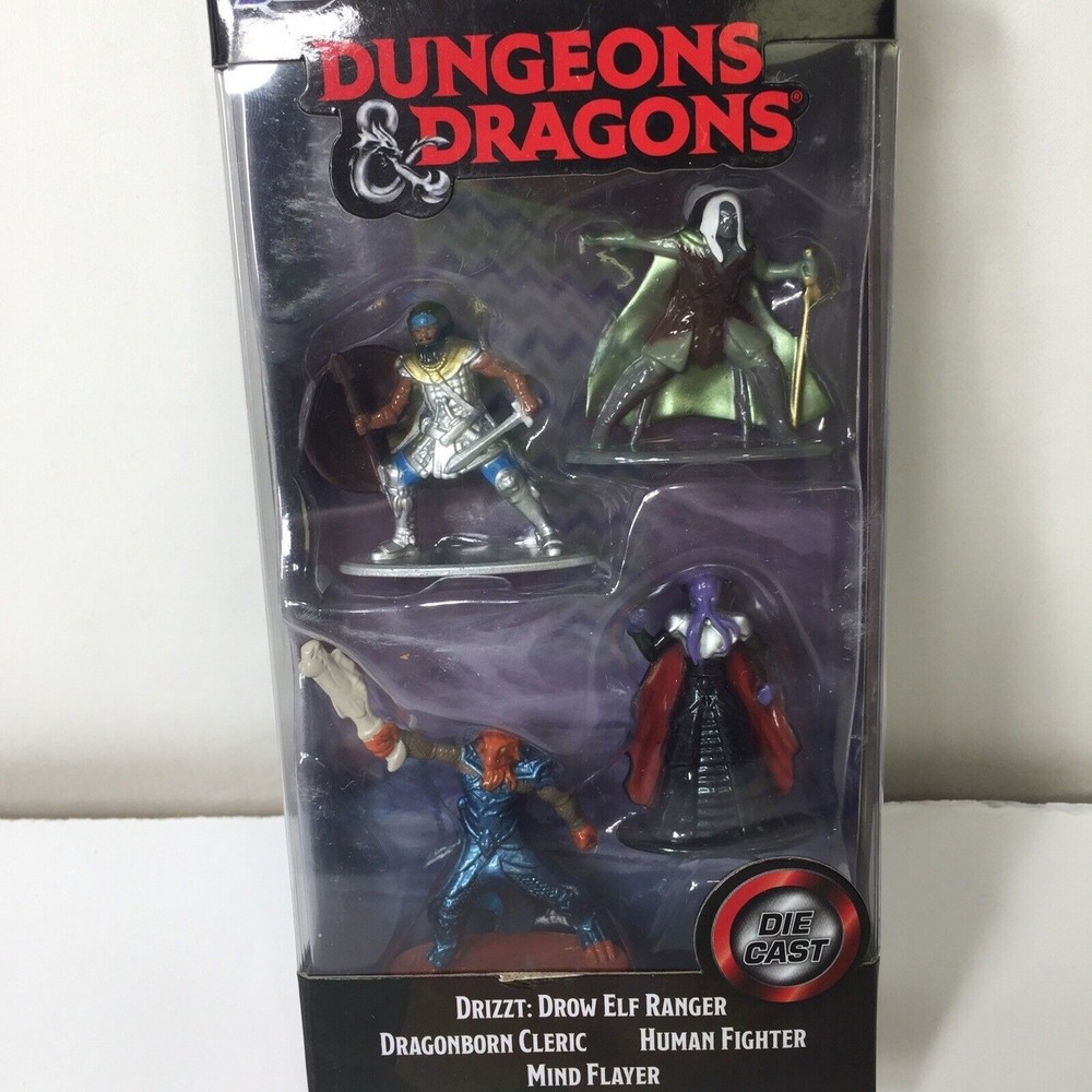 Jada Dungeons & Dragons Nanofigs Collectibles Toy Figures - Set of 4